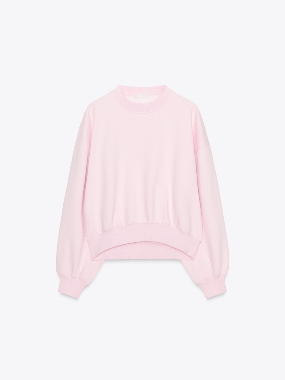 Zara Basic Plush Sweatshirt in Pink
